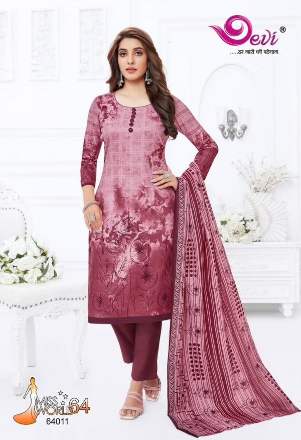 Devi Miss World Vol-64 Cambric Cotton Designer Dress Material